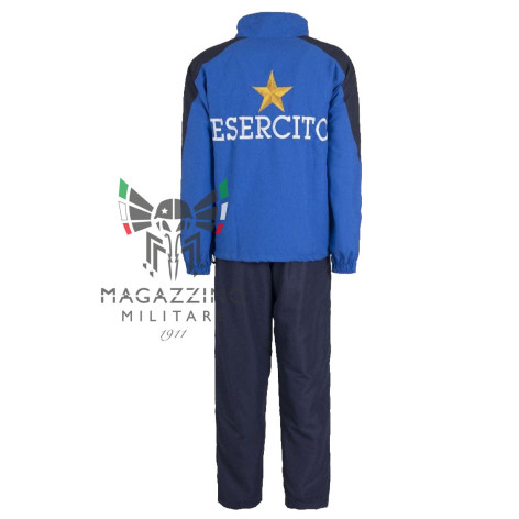 TRACKSUIT BLUE LIGHT BLUE Embroidered Military ITALIAN ARMY Original NEW back