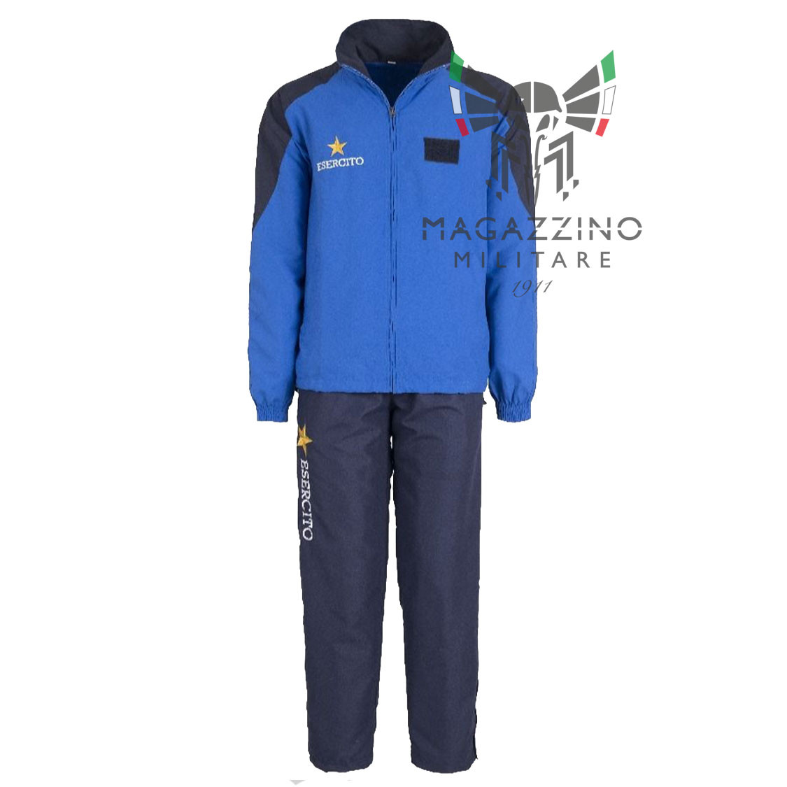 TRACKSUIT BLUE LIGHT BLUE Embroidered Military ITALIAN ARMY Original NEW front