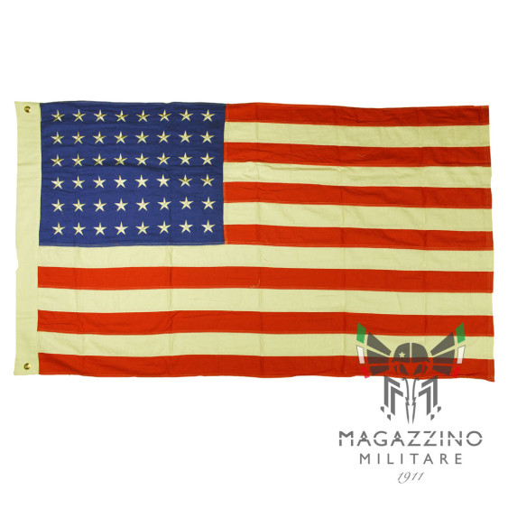 Bandiera America Americana USA COTONE 48 stelle ricamata
