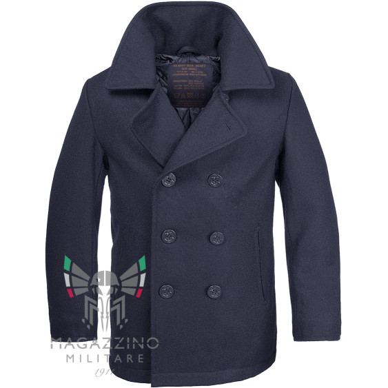 CAPPOTTO US CABAN MARINA Militare Blue Navy