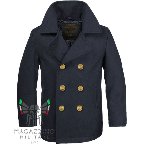 CABAN MARINE COAT Military Blue Navy Gold Button