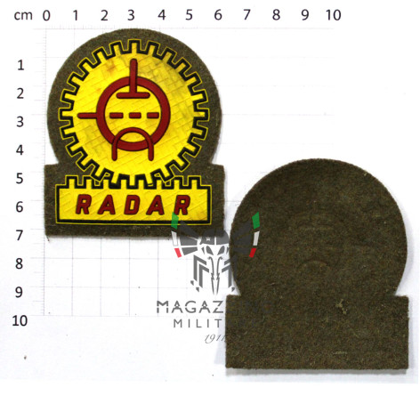 Patch toppa gommata RADAR originale Esercito Italiano