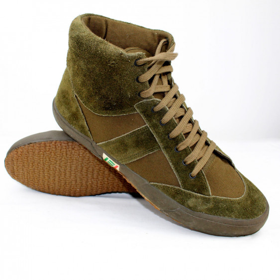 Scarpe alte ginniche Esercito Italiano Originali scamosciate verdi sneakers