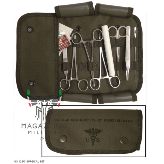 US Army Surgical Set Medical Corps Mash First Aid Kit 12pcs Marines USMC Vietnam