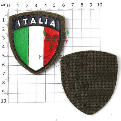 Patch Originale Esercito Italiano Scudetto ITALIA 6 x 7 cm Militare Velcrata