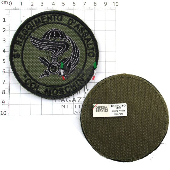 PATCH PATCH MILITARY PARACHUTISTS 9th REGIMENT COL MOSCHIN original Italian army