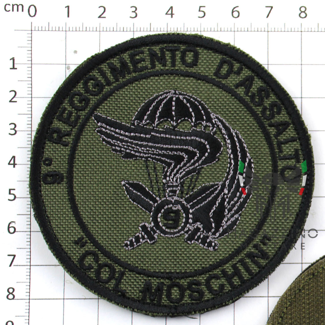 PATCH PATCH MILITARY PARACHUTISTS 9th REGIMENT COL MOSCHIN original Italian army