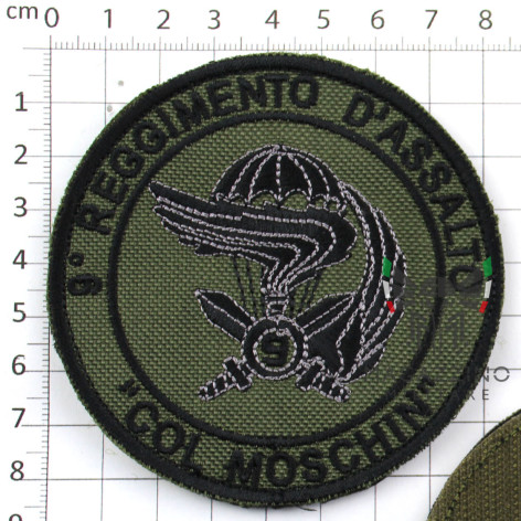 PATCH PATCH MILITARY PARACHUTISTS 9th REGIMENT COL MOSCHIN original Italian army