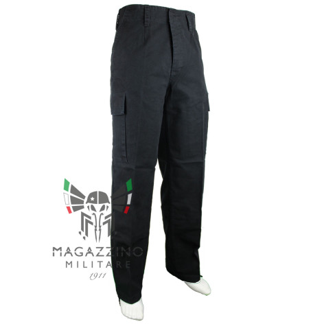 GERMAN MILITARY TROUSERS cotton MOLESKIN CARGO POCKETS BLACK