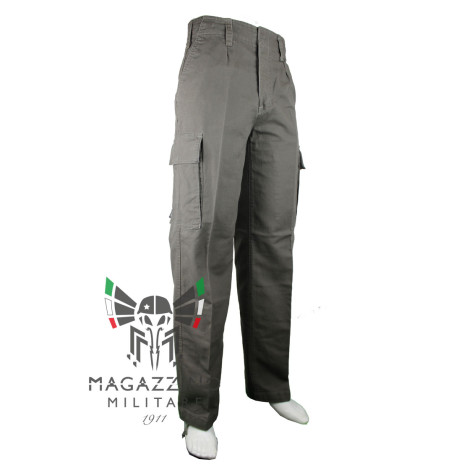 PANTALONI MILITARI TEDESCHI cotone MOLESKIN CARGO TASCONI VERDE