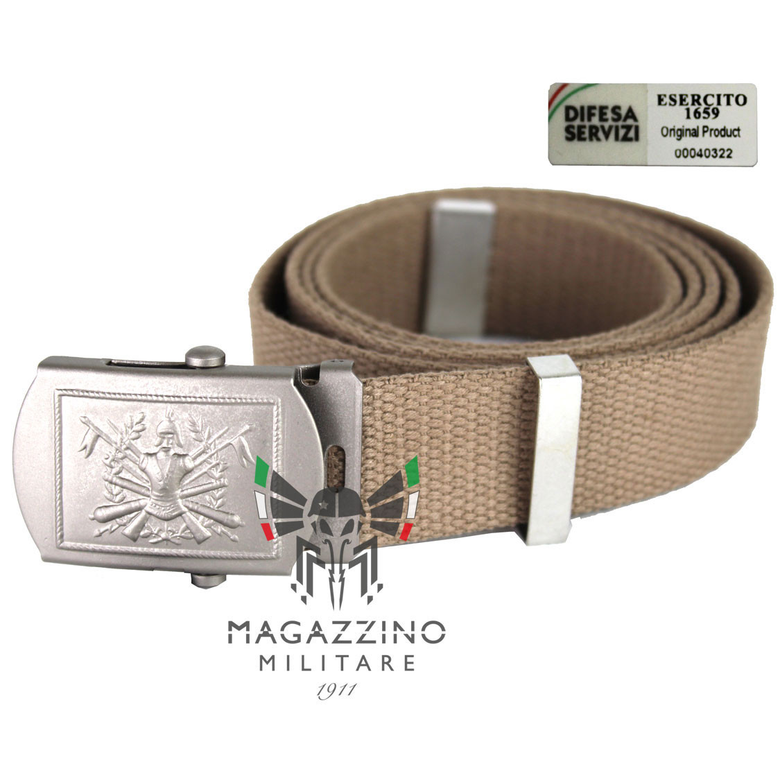 HEMP BELT Original Italian Army SOLID COLOR LENGTH 120 CM H3
