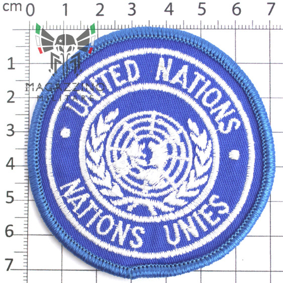 Patch ONU UN Nazioni Unite in tessuto ricamata Circolare