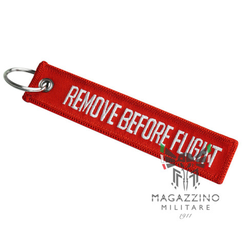 Red keychain Remove before flight