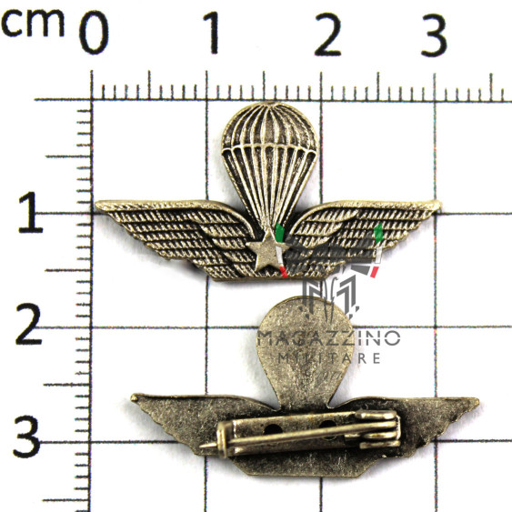 Brevetto Paracdutisti Folgore metallo MEDIO 30mm Militare (134)