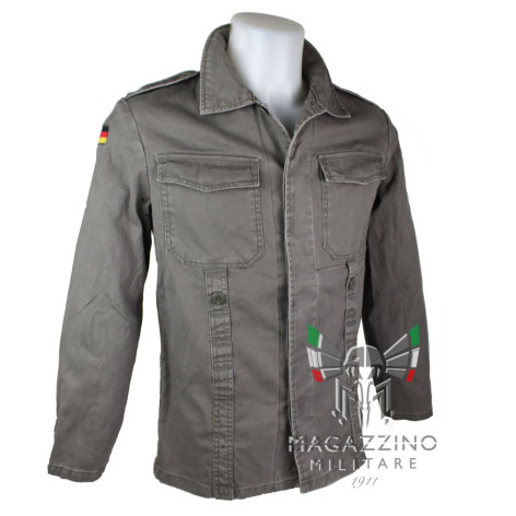Giacca militare tedesca moleskin vintage originale con lavaggio in stone wash
