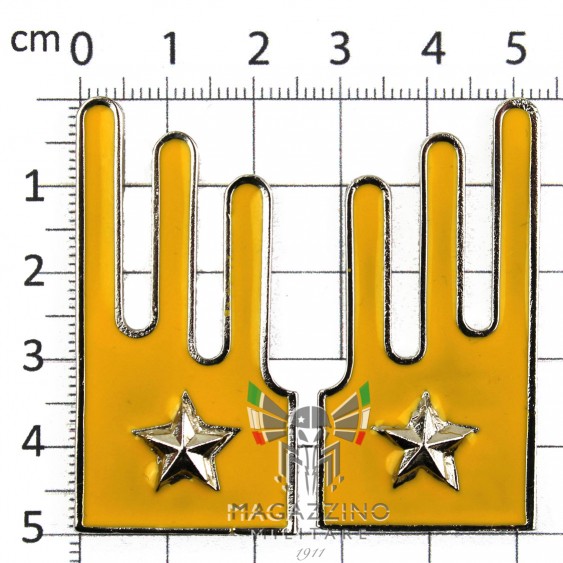 Enamel metal collar badges for the 4th Cavalry Genova (145)
