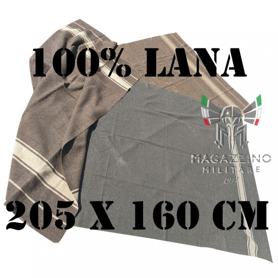 Coperta Lana 100% originale Militare Esercito Italiano Casermaggio Equitazione USATA*