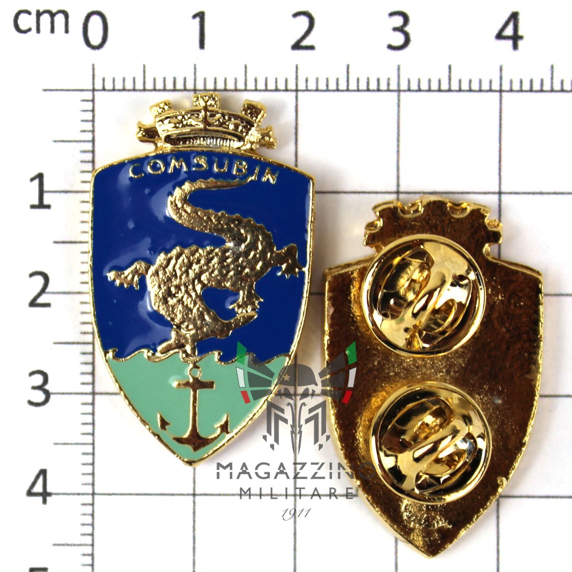 Fregio Distintivo COMSUBIN Metallo Incursori Subacquei (77)
