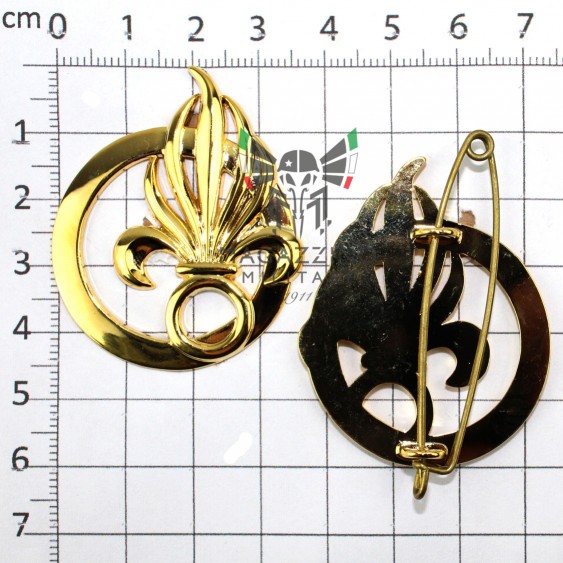 Metal Badge for French Foreign Legion Basque Beret Gold (112)