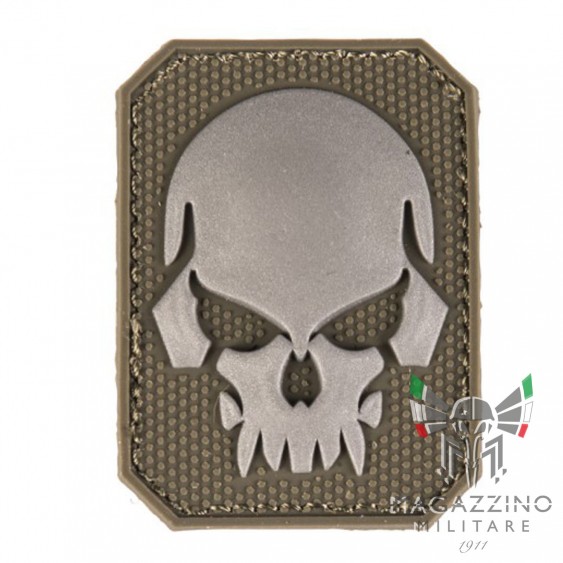 Skull Rubber Patch with Velcro - Dimensions 6 cm x 4.5 cm (137)