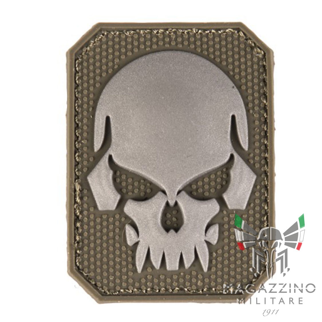 Skull Rubber Patch with Velcro - Dimensions 6 cm x 4.5 cm (137)