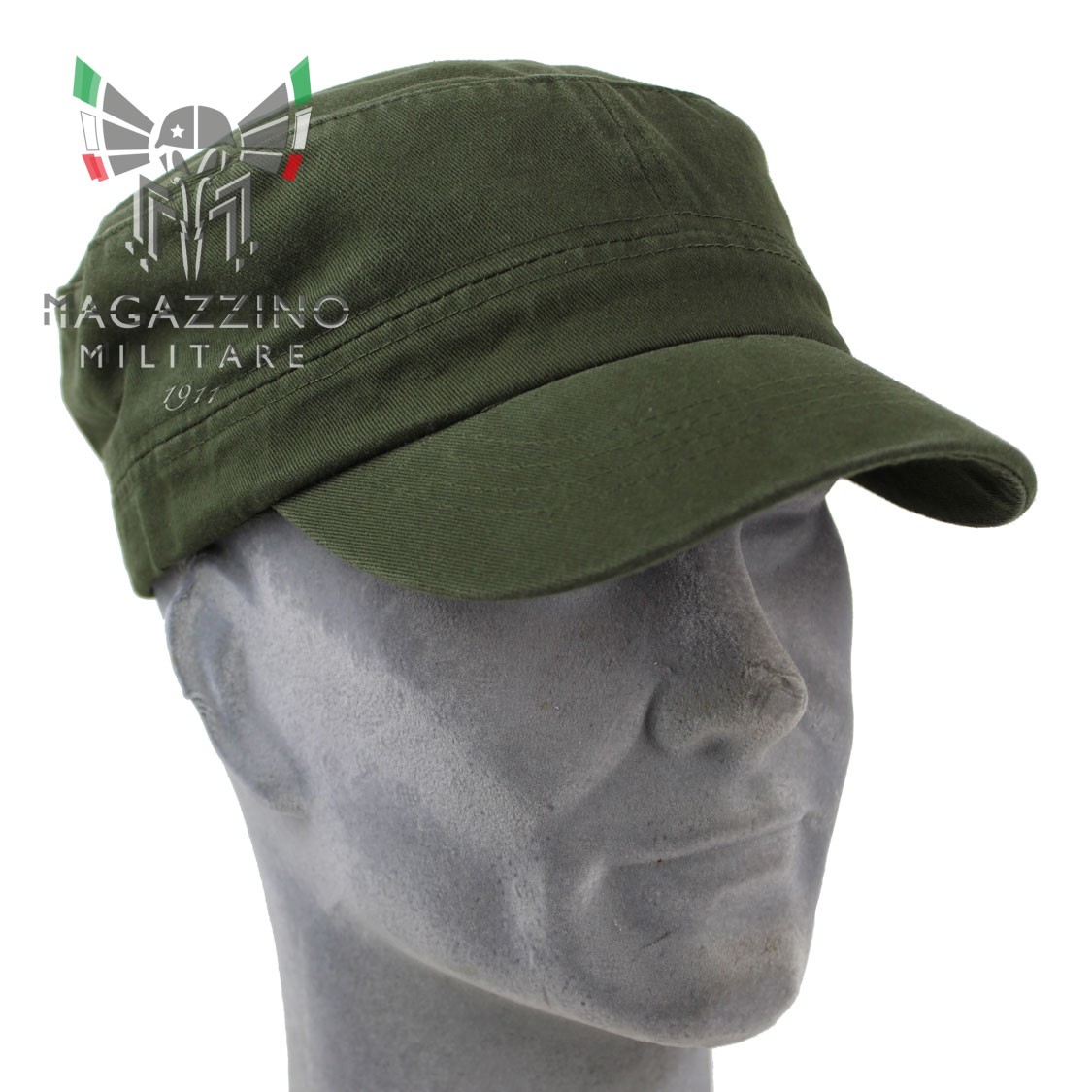 Cappello Militare Tipo US M51 Verde Stile Vintage in Cotone 100%