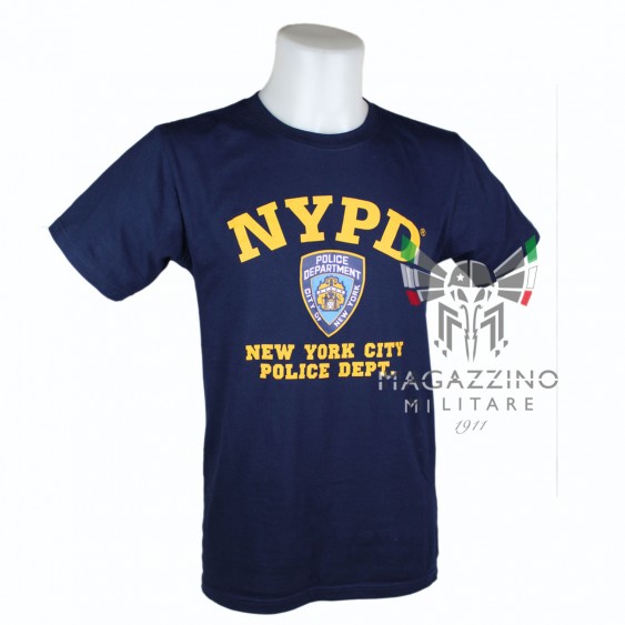 Maglietta T Shirt NYPD Polizia New York City Police Dept Vintage