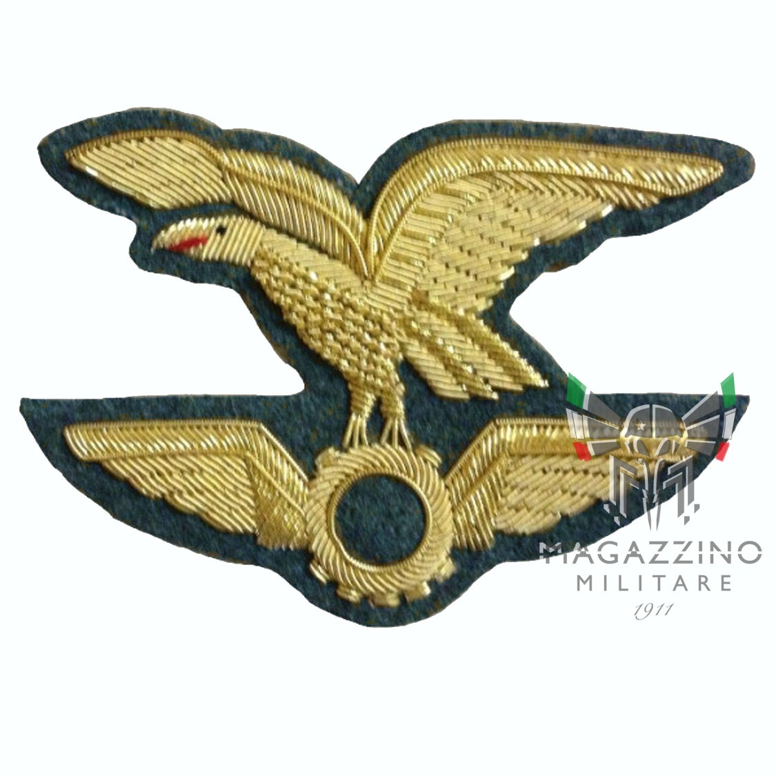 Embroidered Officers Alpini Badge on Gray Cloth TRAMAT Transport Materials Hat (197)