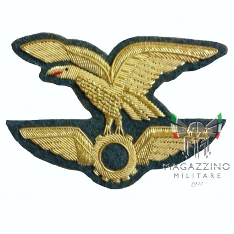 Embroidered Officers Alpini Badge on Gray Cloth TRAMAT Transport Materials Hat (197)