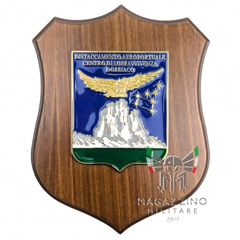 Crest Metallo Smaltato Distaccamento Aeroportuale Centro Sopravvivenza Dobbiaco