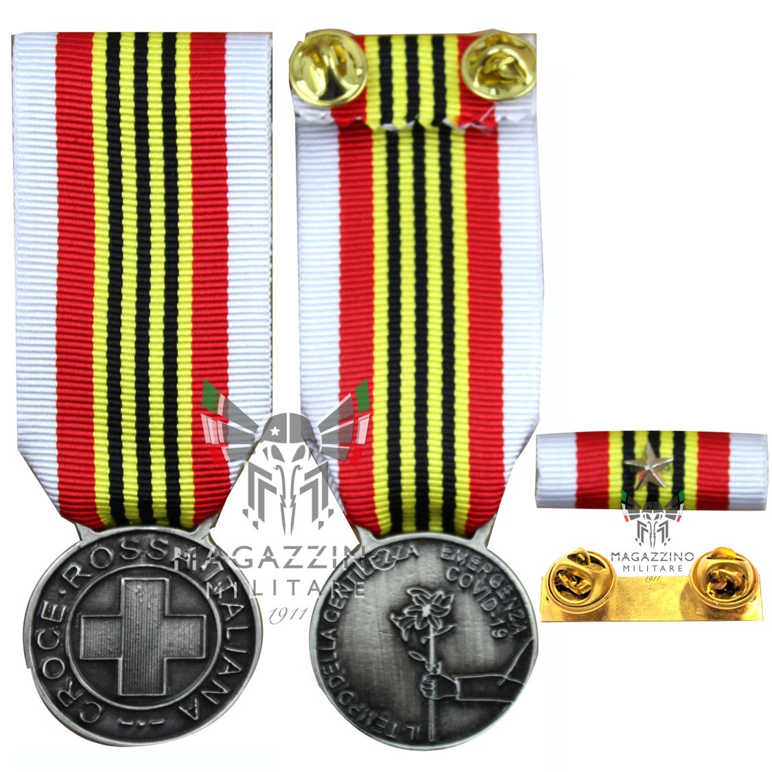 Medaglia e/o nastrino Tempo della Gentilezza Covid Croce Rossa Italiana CRI argento