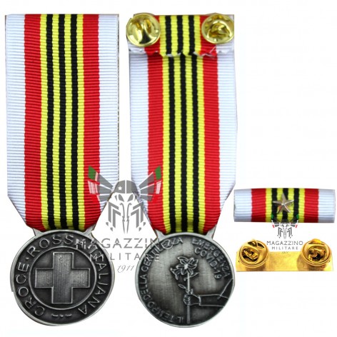 Medaglia e/o nastrino Tempo della Gentilezza Covid Croce Rossa Italiana CRI argento