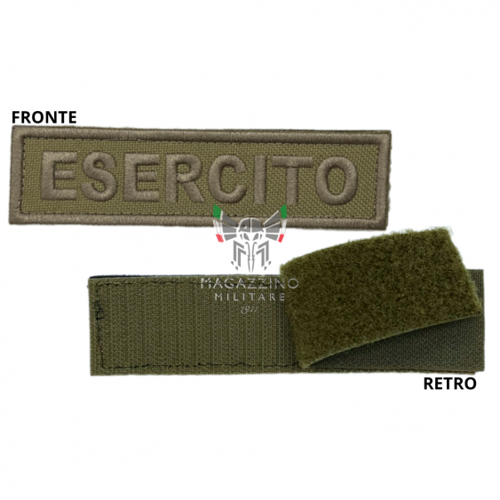 Embroidered Army Patch 12x3 cm with Velcro on Sand Background (96)