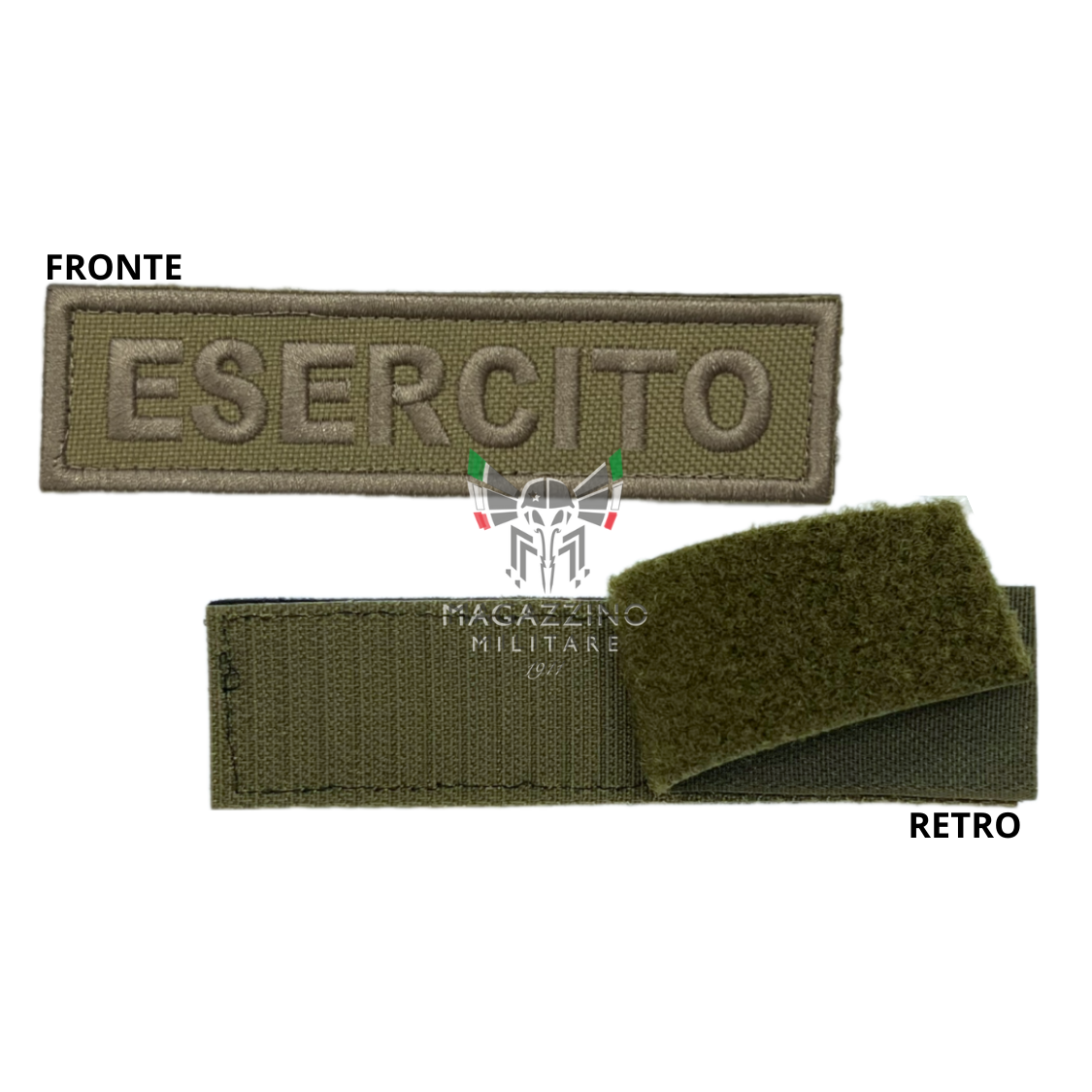Embroidered Army Patch 12x3 cm with Velcro on Sand Background (96)