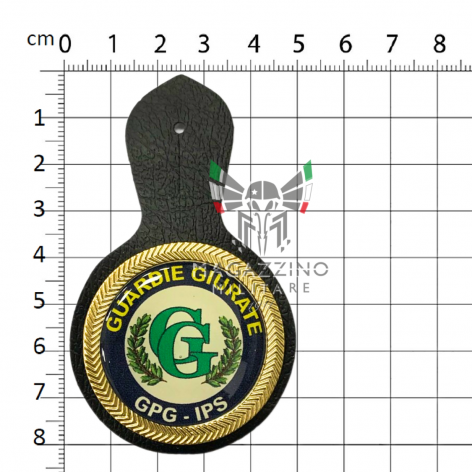 Distintivo Pendif Con Supporto In Pelle Guardie Giurate GPG (301)