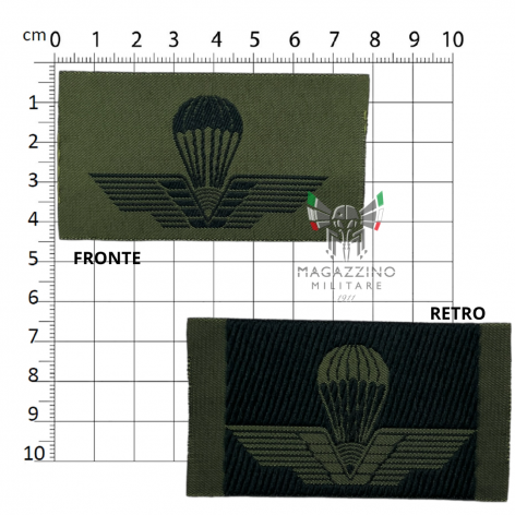 PATCH MILITARE Brevetto Paracadutisti FOLGORE VINTAGE Anni '80/'90 VO/Nero Civile (125)