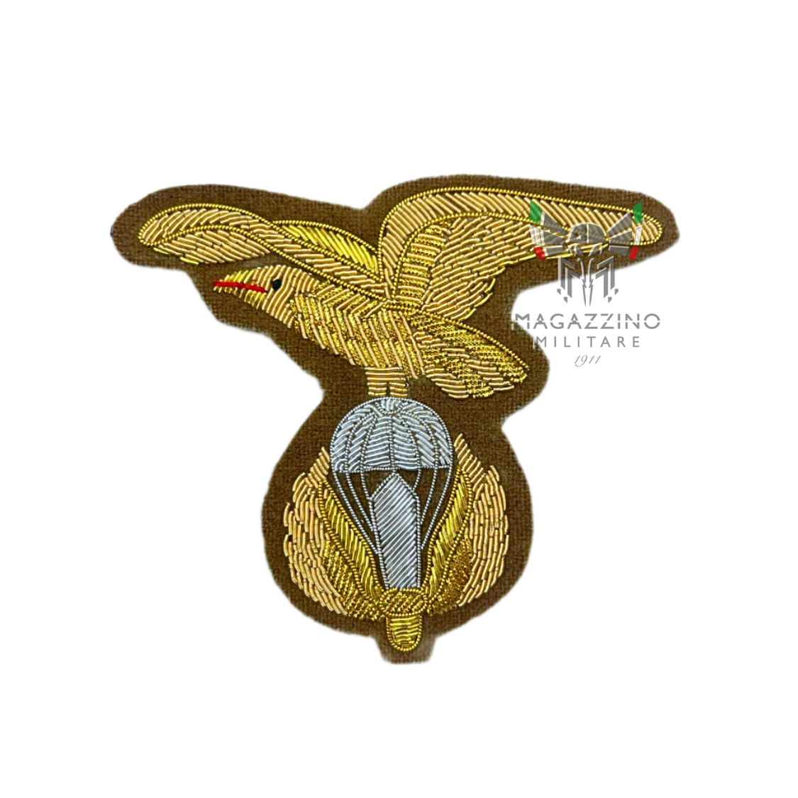 Embroidered crest for Alpini Paratrooper Officers, featuring durable materials and precise design.