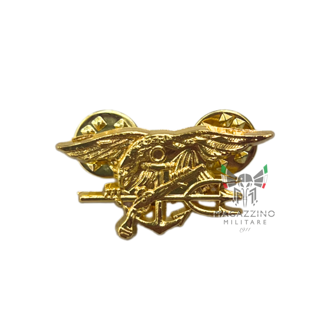 Small Gold US Navy SEALs badge, an iconic symbol of the elite special forces.