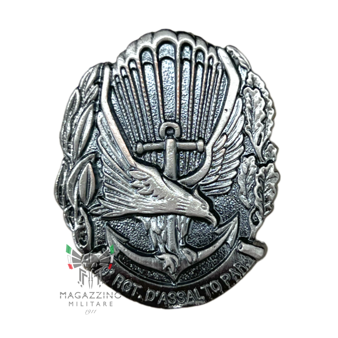 tivo ufficiale del 9° Reggimento d’Assalto Paracadutisti "Col Moschin", simbolo d'élite delle forze speciali italiane.