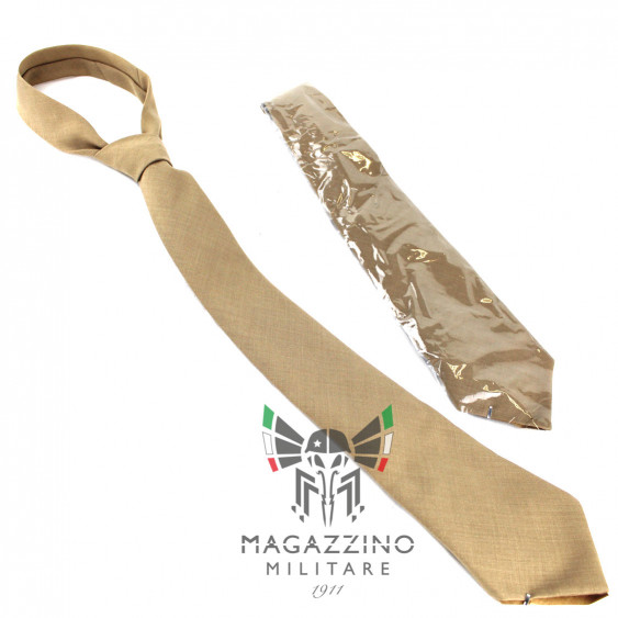 Khaki hazelnut summer wool-terital tie Original Carabinieri NEW