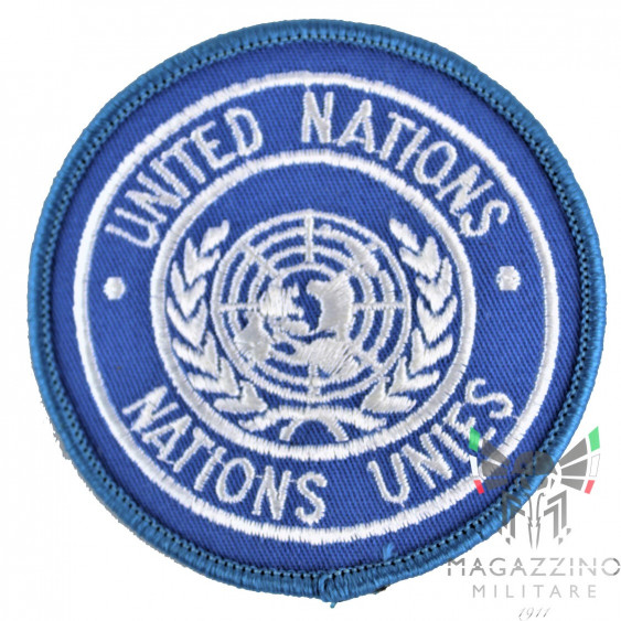 Patch ONU UN Nazioni Unite in tessuto ricamata Circolare