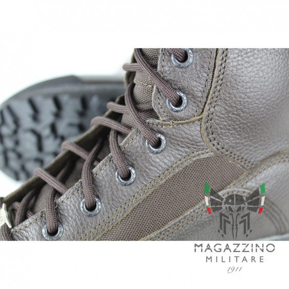 Anfibi militari Crispi Leopard Marroni testa moro Vibram lacci