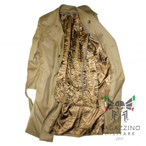 Waterproof coat Trench original Italian Army with liner NEW inside