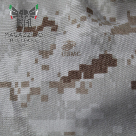 DIVISA ORIGINALE ESERCITO AMERICANO US ARMY USMC MARPAT DESERT ACU ORIGINALE MADE IN USA dettaglio marchio