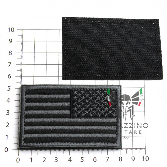 Arm Patch USA flag Emboidered 8.2x5.2cm AT DIGITAL REVERSE