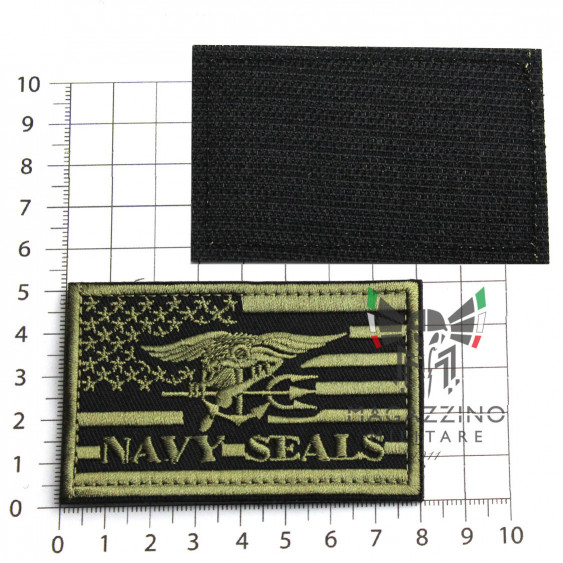 Patch Bandiera USA con velcro 8,2x5,2cm NAVY SEALS V.O.