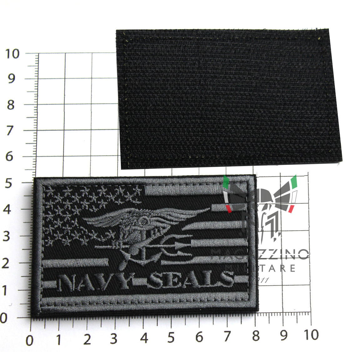 Arm Patch USA flag Emboidered 8.2x5.2cm NAVY SEALS BLACK