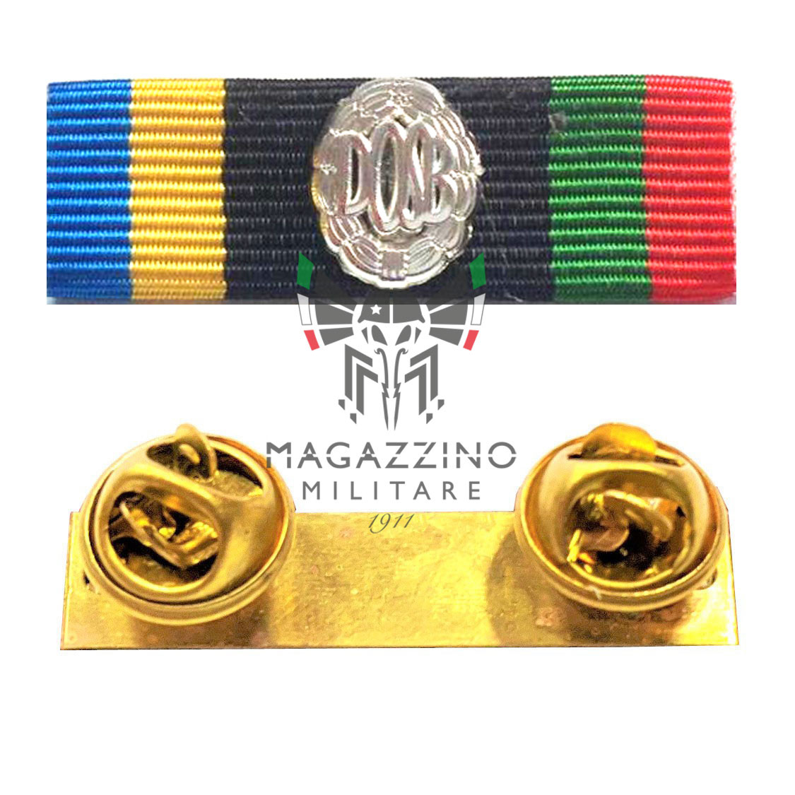 Fabric ribbon DOSB German Sport Patent SILVER ribbons medalion