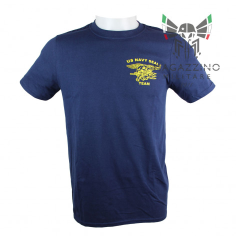 Maglietta T-SHIRT Militare US Navy Seals Team BLU fronte