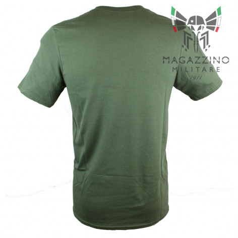 Maglietta T-SHIRT Militare US Navy Seals Teschio Verde vo retro